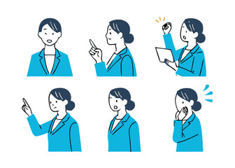 Gesture pose set for men's and women in plain clothes.  Different People Poses Set Vector Illustration. 