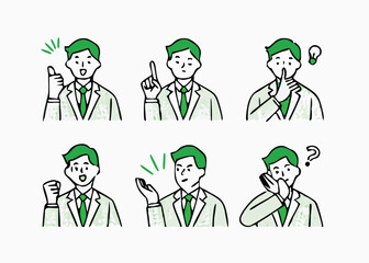 Gesture pose set for men's and women in plain clothes.  Different People Poses Set Vector Illustration. 