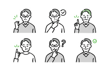 Gesture pose set for men's and women in plain clothes.  Different People Poses Set Vector Illustration. 