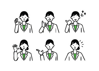 Gesture pose set for men's and women in plain clothes.  Different People Poses Set Vector Illustration. 