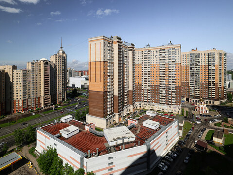 A stunning Urban Skyline featuring Modern Residential Buildings that define city life