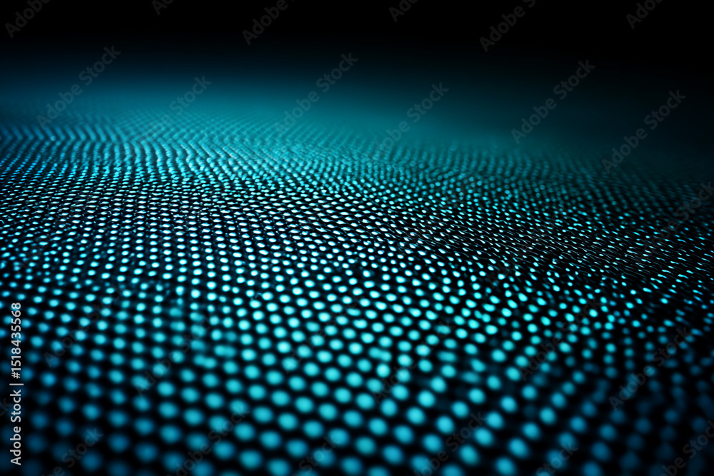 Fototapete Teal textured surface with a subtle wave pattern, creating a sleek and modern visual, suitable for technological or abstract designs