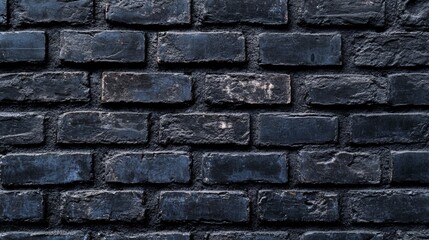 Naklejka premium Black brick wall texture with rough surface background