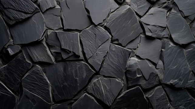 Black stone textured background with blank space for design