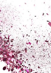 Fototapeta premium Celebrate with this vibrant pink confetti burst. Perfect for party invitations, banners, and more!