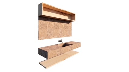 Washbasin models for public places with a combination of natural stone add elegance