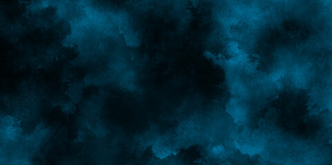 Smoke in the dark blue texture, watercolor background concept design background with smoke, watercolor painted mottled blue background with vintage marbled textured for your creative design.