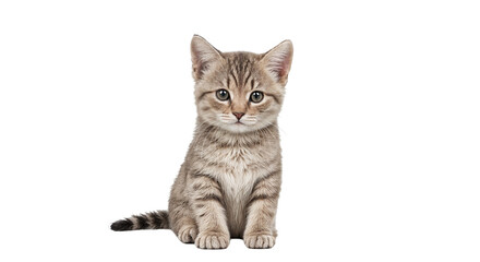 Fototapeta premium Adorable Tabby Kitten Sitting