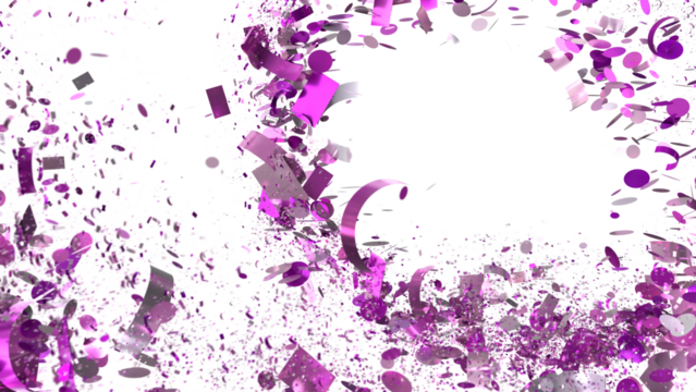 Abstract festive background with purple confetti swirling. Perfect for celebrations, parties, and events.