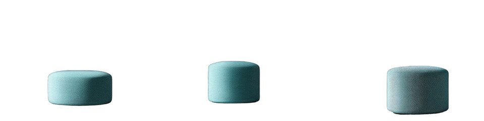 Three light teal rectangular shapes
