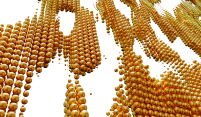 Luxury golden spheres abstract background. Perfect for elegant designs, websites, and presentations.