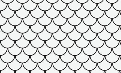abstract simple black fish scale pattern on grey can be used background.