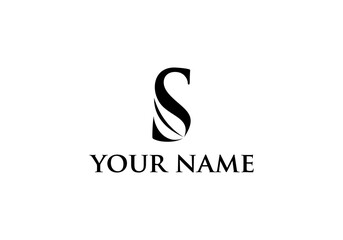 S and leaf shaped monogram