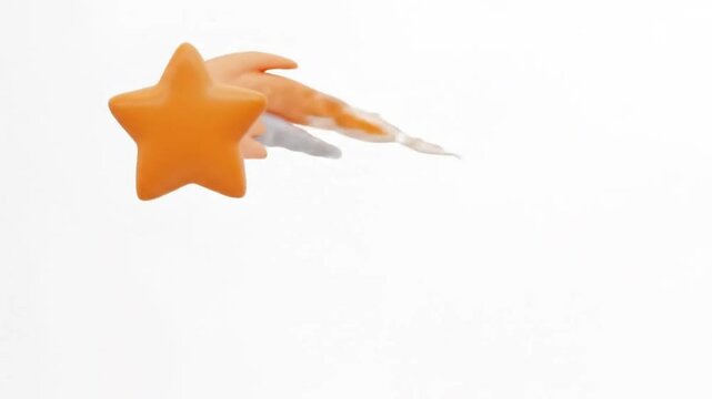 Stylized orange pointing hand, for directions or emphasis.
