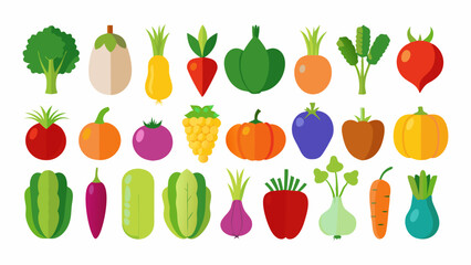 Colorful Circle of Fresh Fruits and Vegetables vibrant illustration various fruits vegetables arranged circular pattern fruits vegetables healthy food circle illustration food nutrition diet apple