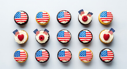 Patriotic Cupcakes: American Flag and Festive Treats