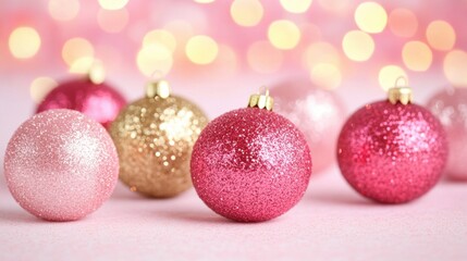 Sparkling ornaments create a festive atmosphere for holiday celebrations