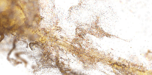 Gold Particle Splash Abstract Background