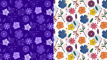seamless pattern with colorful flowers Pattern Design Abstract Pattern Design