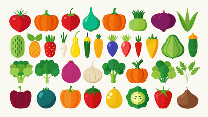 set of vegetables