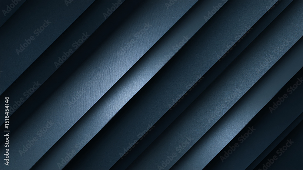 Aufkleber Diagonal dark-blue textured stripes create a layered effect, suggesting depth and sophistication, ideal for modern or minimalist design concepts