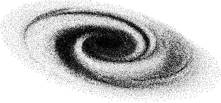 Engraved galaxy swirl pattern design for cosmic art and decor