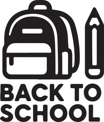 vector illustration of a school bag
