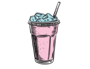 Summer cocktail with ice.