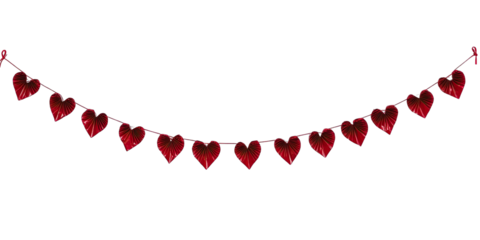 Red heart garland (1)