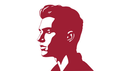 Striking Red Male Profile