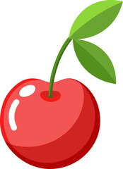 cherry with leaf