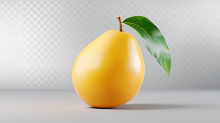 Juicy yellow and green pear, a single ripe fruit isolated on a black background, perfect for a healthy and fresh snack