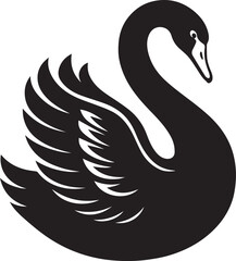Obraz premium black swan, as a metaphor for unexpected, high-impact events or anomalies vector illustration 