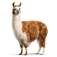 Obraz premium Majestic Llama Portrait , PNG isolated cut out image