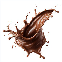 Chocolate Splash - A Rich and Exquisite Liquid , PNG isolated cut out image