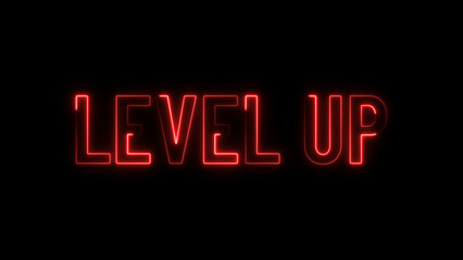 Congratulation! Level up text illustration background.