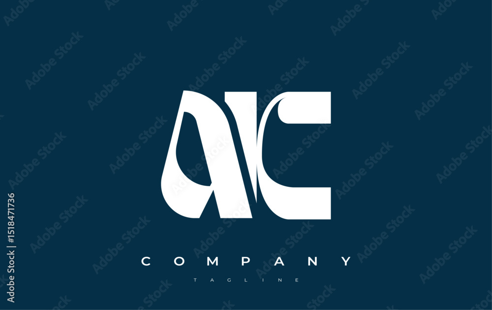 Fototapete ak abstract geometric logo design. modern and elegant logo design with simplistic typography element