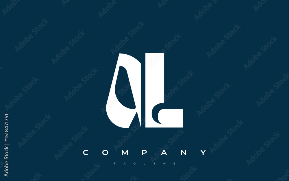 Fototapete al abstract geometric logo design. modern and elegant logo design with simplistic typography element