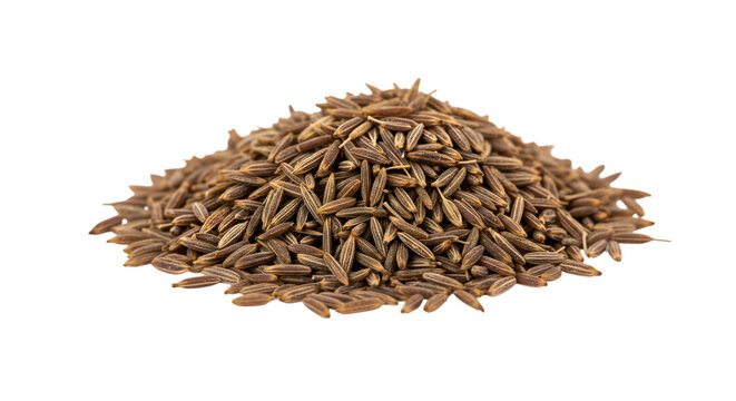 cumin seeds isolated on white isolated PNG on transparent background 