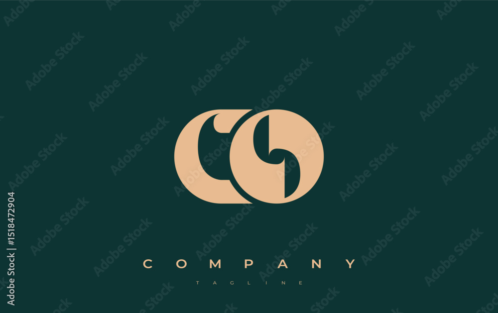 Fototapete co abstract geometric logo design. modern and elegant logo design with simplistic typography element