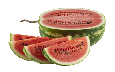 Red Watermelon Wedge – Transparent Background for Digital Use
