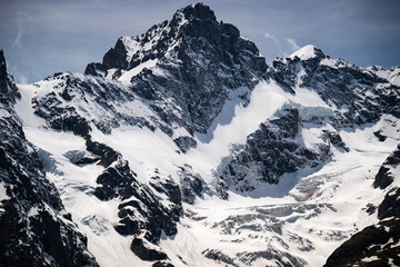 Snow Capped Glacier Peak Meije