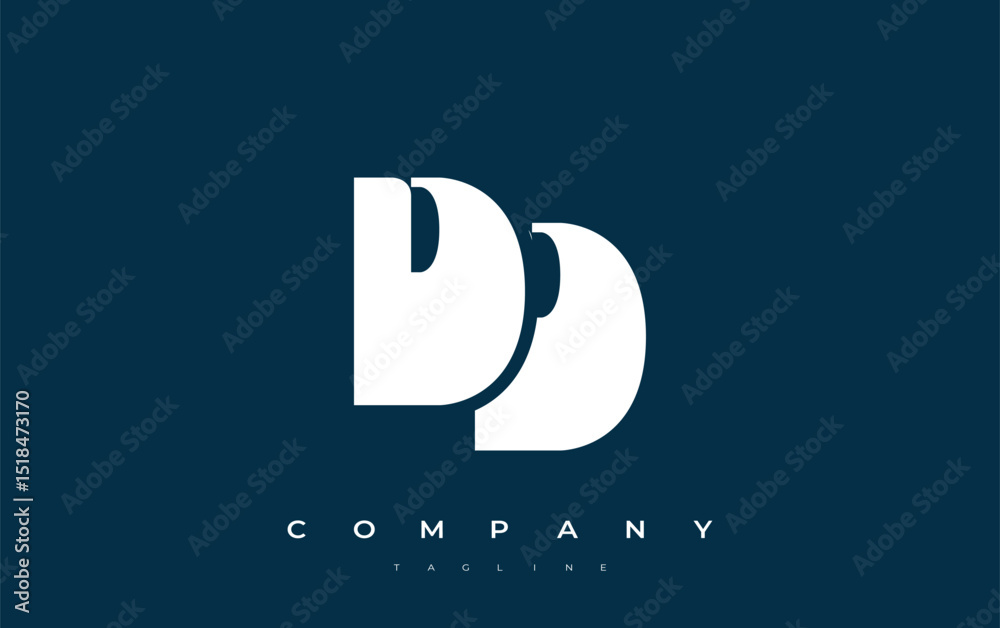 Fototapete dd abstract geometric logo design. modern and elegant logo design with simplistic typography element