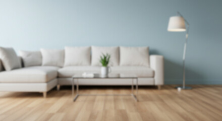 a modern blur background living room with a large, comfortable sectional sofa, framed artwork, and abundant natural light creating an inviting atmosphere 22