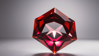 Luxurious Ruby Stone in Studio Lighting – High-End Gem Close-Up