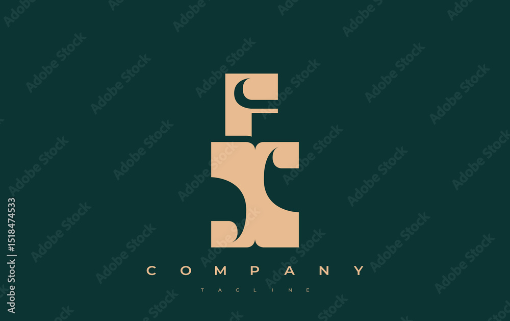 Fototapete fx abstract geometric logo design. modern and elegant logo design with simplistic typography element