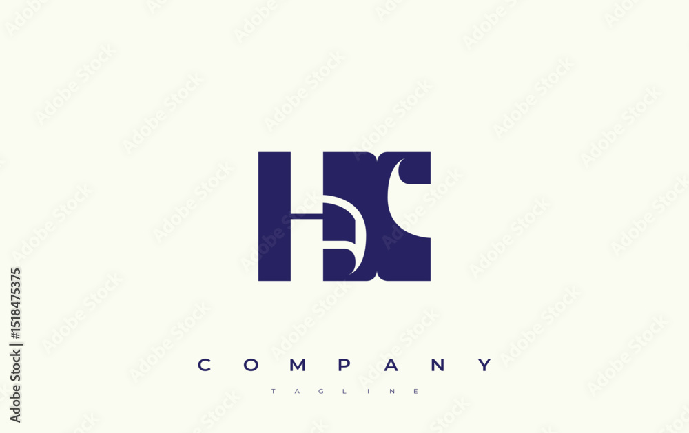 Fototapete hx abstract geometric logo design. modern and elegant logo design with simplistic typography element