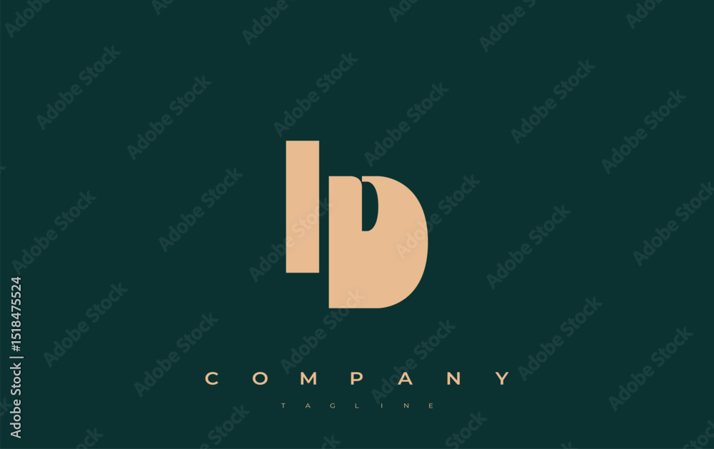 Fototapete id abstract geometric logo design. modern and elegant logo design with simplistic typography element