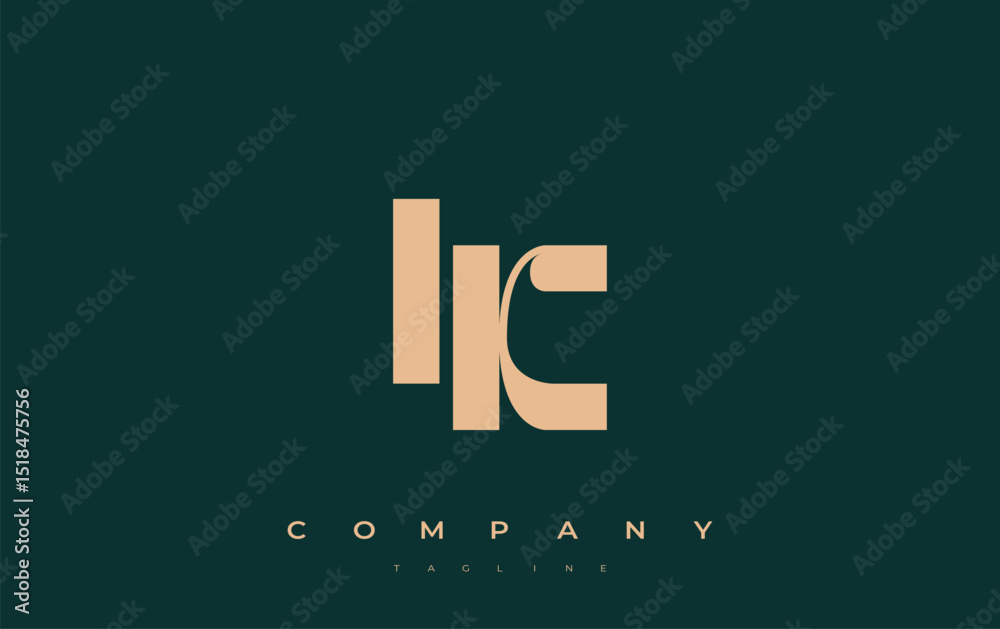 Fototapete ik abstract geometric logo design. modern and elegant logo design with simplistic typography element