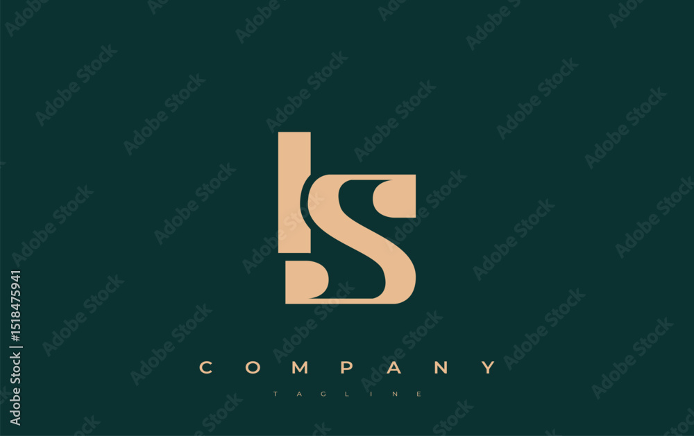 Fototapete is abstract geometric logo design. modern and elegant logo design with simplistic typography element